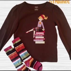 Gymboree Stack of Books Girl Top